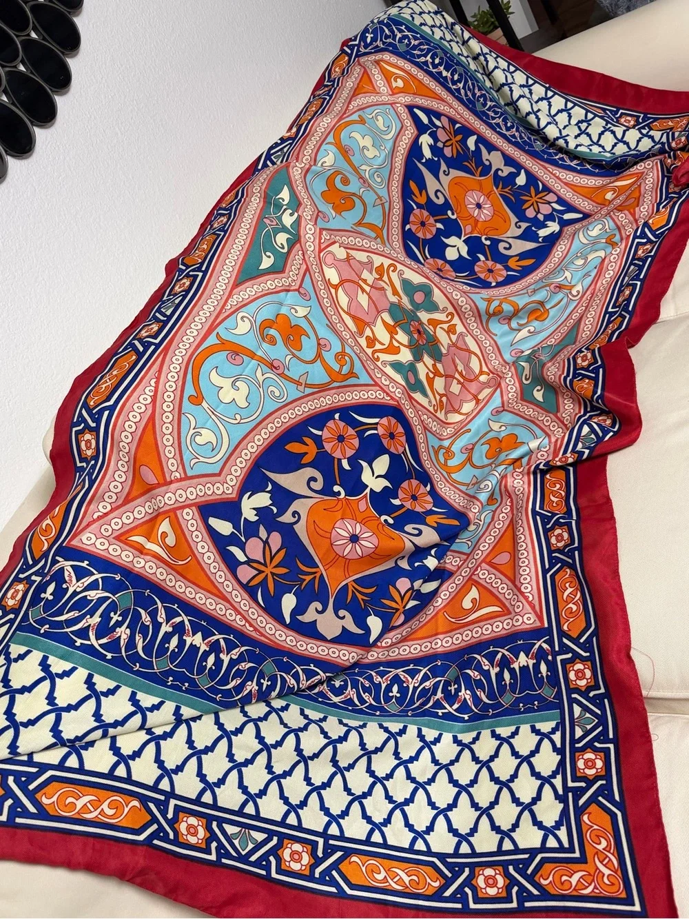 Mindful Souls Multicolor Corner Tassel Scarf Shawl Cover Up 70